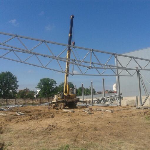 Монтаж металлоконструкций складского здания