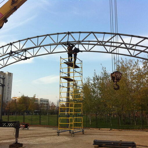 Закрепление верхних элементов